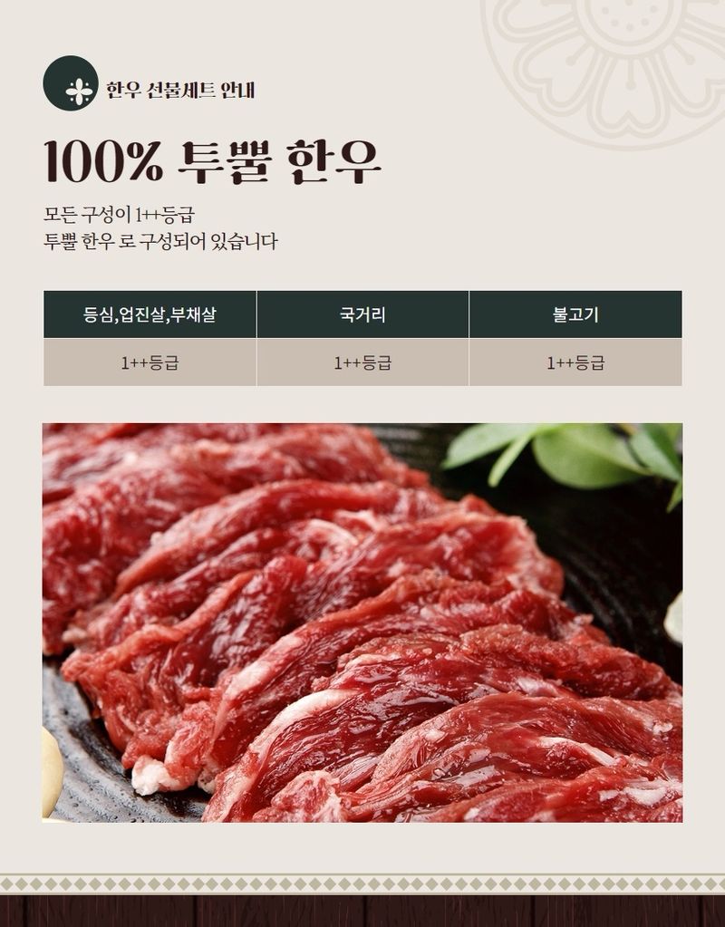 손가네한우님의 장터 판매 상품 [++1 한우 투뿔한우 선물세트 명절선물세트] 첨부 사진