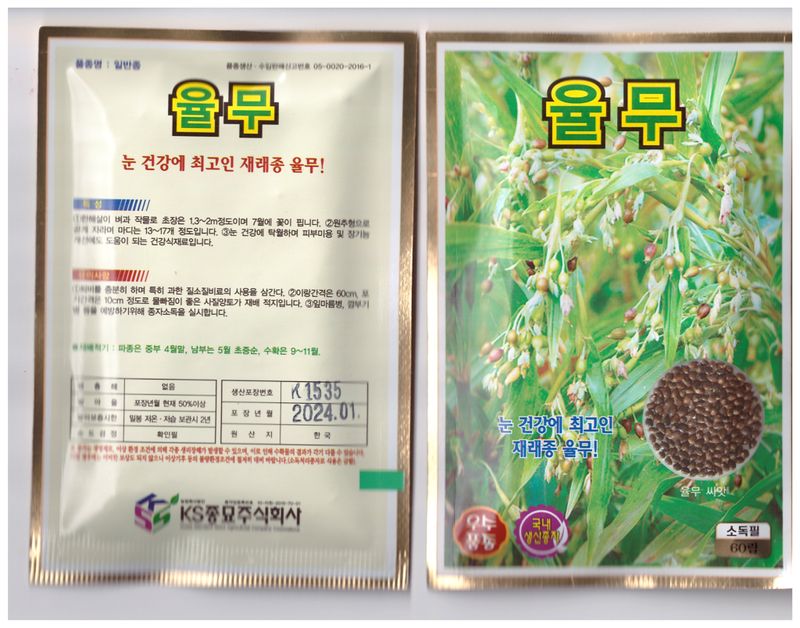 한농농약종묘사님의 장터 판매 상품 [율무씨앗. 메밀씨앗. 적수수씨앗] 첨부 사진