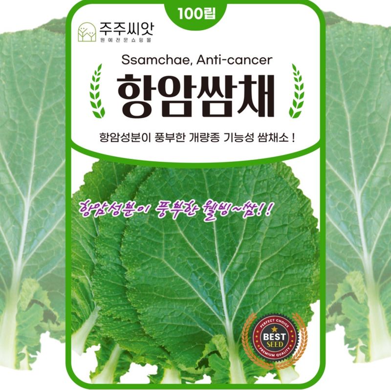 장터 상품 [항암 쌈채 100립 쌈 채소씨앗 채소 종자 씨] 썸네일