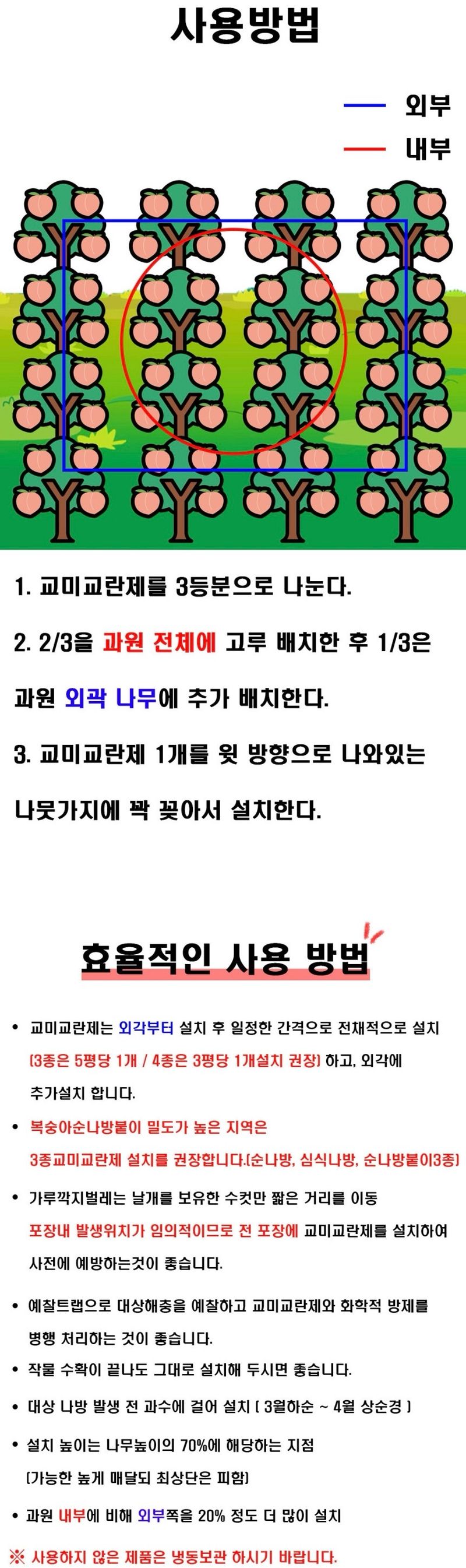 자재스토어님의 장터 판매 상품 [교미교란제 2종 3종,4종 60개입 복숭아 배 사과 자두 순나방 해충 방제 순심] 첨부 사진