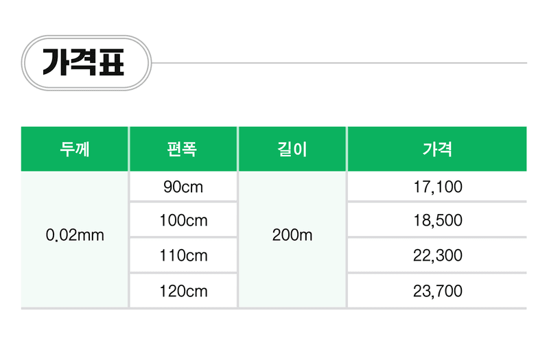 팜모닝 상점님의 장터 판매 상품 [LD 흑색 멀칭비닐 두께 0.02mm 길이 500m] 첨부 사진