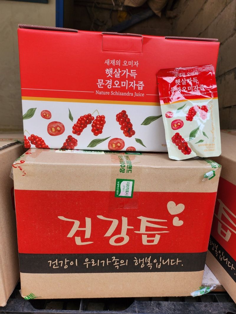 장터 상품 [오미자즙 1박스(50포)] 썸네일