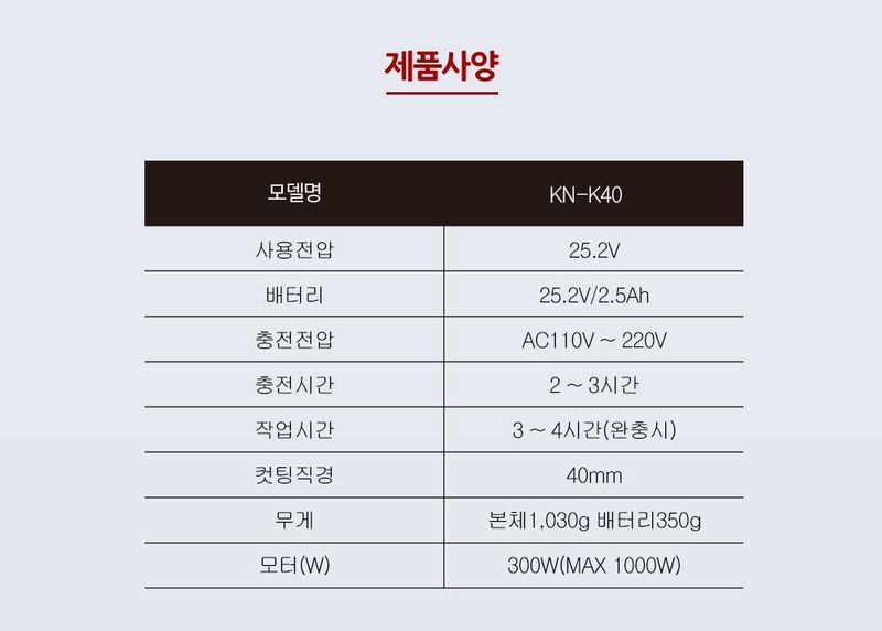 경농산업님의 장터 판매 상품 [경농산업 전동전지가위 KN-K40] 첨부 사진