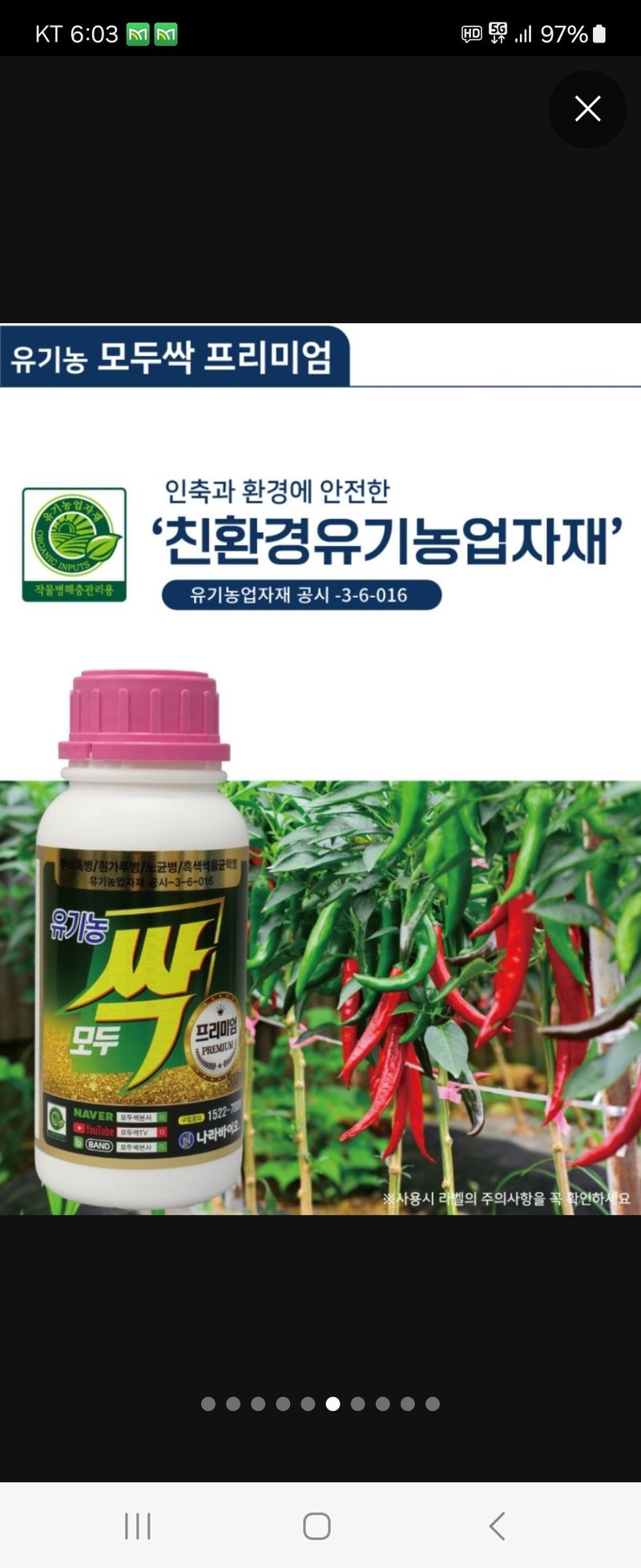 대산농사대장님의 장터 판매 상품 [모두싹 프리미엄 모두싹 골드 대용량 2kg 붕산칼슘] 첨부 사진