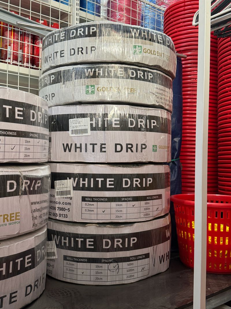 삼익농자재님의 장터 판매 상품 [그린드립/화이트드립 점적테이프 칩 타입 점적호스 10cm/ 15cm/ 20cm 관수자재] 첨부 사진