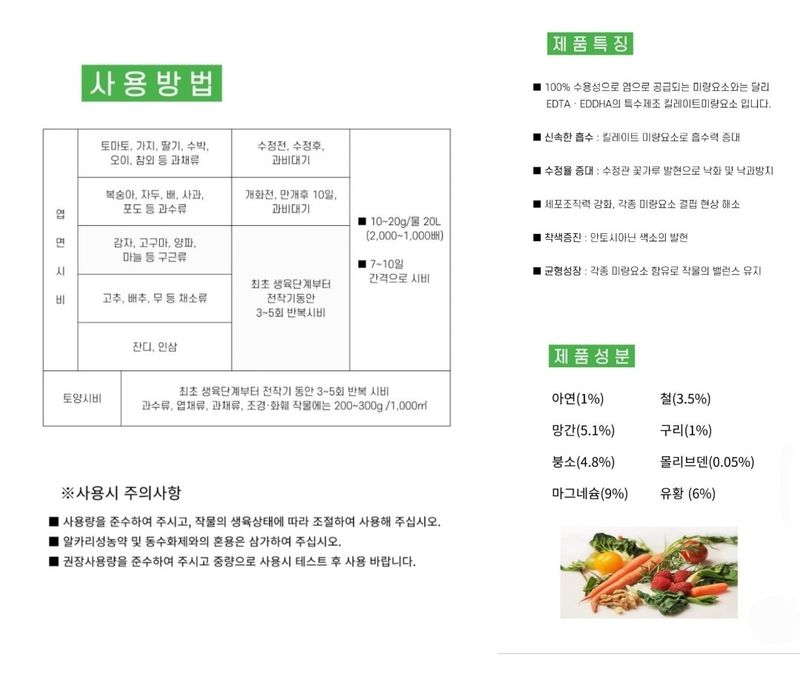 대산농사대장님의 장터 판매 상품 [독일  뉴콤비 미량요소 비료 ] 첨부 사진