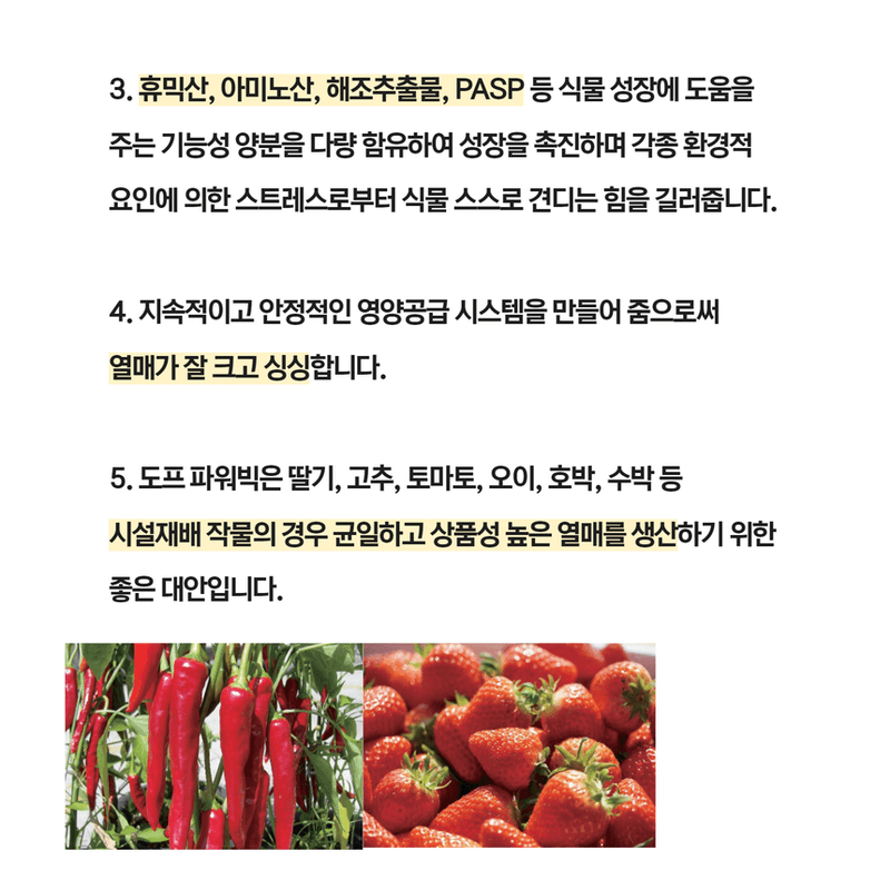 삼익농자재님의 장터 판매 상품 [[도프] 파워빅 4리터 폴리인산 함유 크게 만들어주는 관주용 제품 호박 오이 포도] 첨부 사진