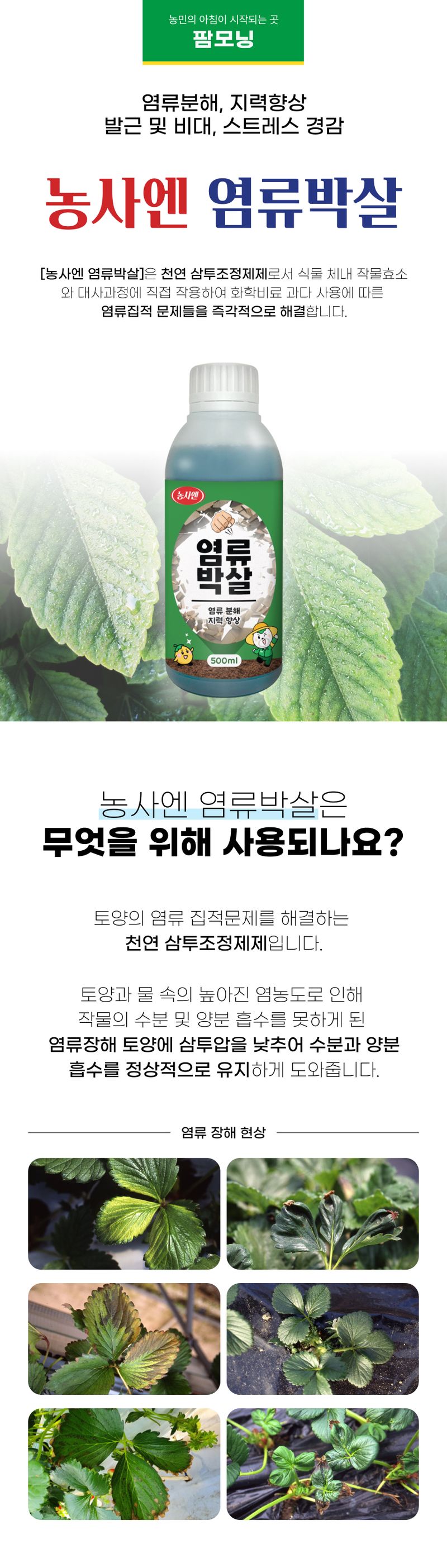 농사엔 공식님의 장터 판매 상품 [[농사엔] 염류박살 500ml (추가증정 행사!) - 탁월한 토양개량효과] 첨부 사진