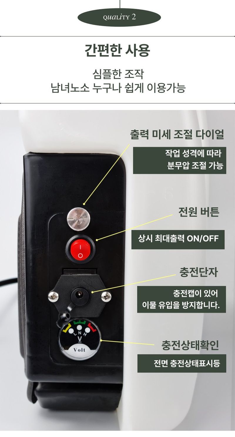 신일종합님의 장터 판매 상품 [농약분무기 12리터 배낭형 충전식 전동 분무기] 첨부 사진