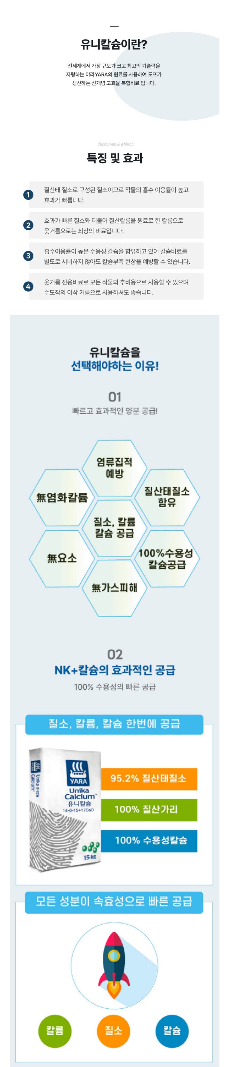 팜모닝 상점님의 장터 판매 상품 [[도프] 야라 유니칼슘 15kg - 질산태 NK 칼슘복합비료] 첨부 사진