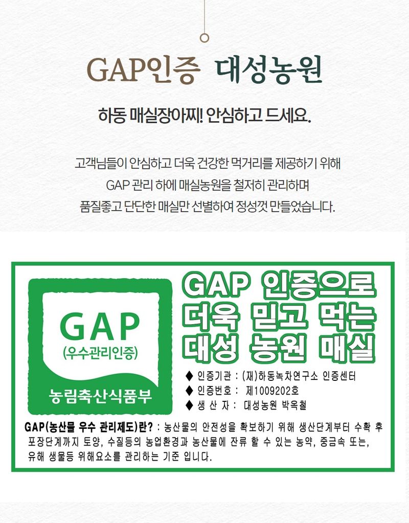 정유진님의 장터 판매 상품 [하동 대성농원 매실 장아찌 1kg] 첨부 사진