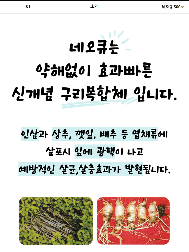 삼익농자재님의 장터 판매 상품 [[도프] 채소한방 2kg 배추 무 전용 비료 붕소 미량요소 / 네오큐 1리터 배추무름병 영양제] 첨부 사진