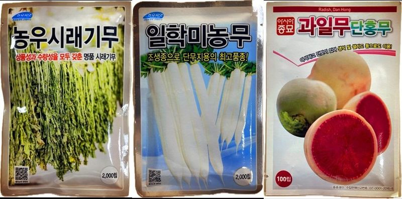 한농농약종묘사님의 장터 판매 상품 [[무씨앗]과일무, 검정무, 강화순무, 레드무씨앗모음] 첨부 사진