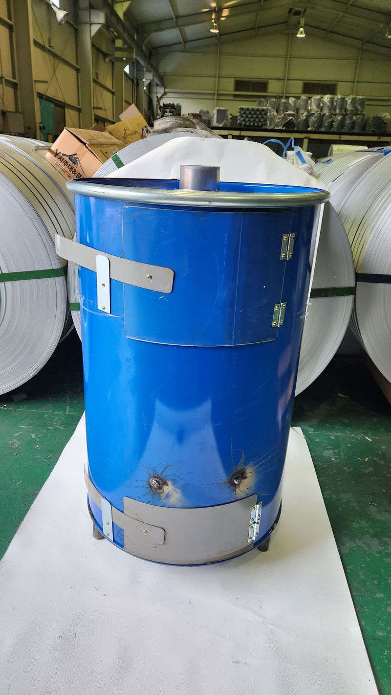 협진산업님의 장터 판매 상품 [원형 화목 쓰레기 소각로 소각 드럼통 캠핑  난로] 첨부 사진