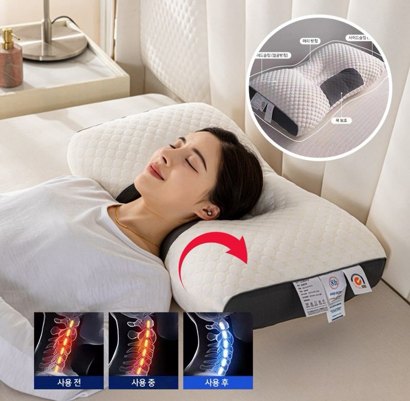 장터 상품 [1+1 항균 기능성 경추 일자목 수면 배게] 썸네일