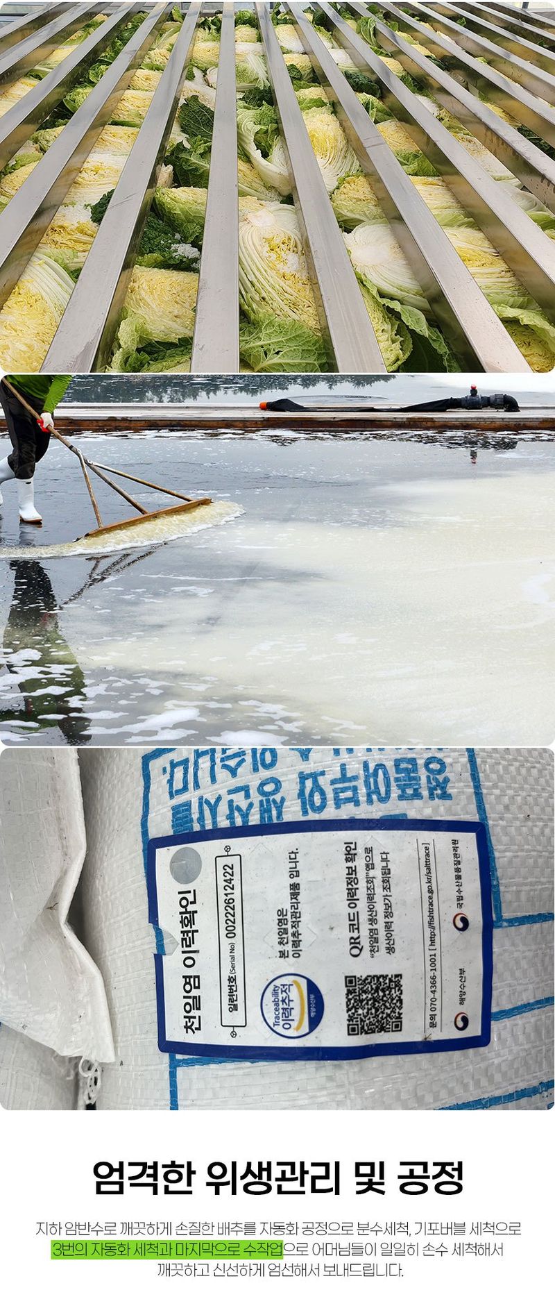 초록미소 금호농장님의 장터 판매 상품 [  [품절] 해남 절임배추 90일 재배 24시간 신안 천일염 저염 절인배추 20kg] 첨부 사진