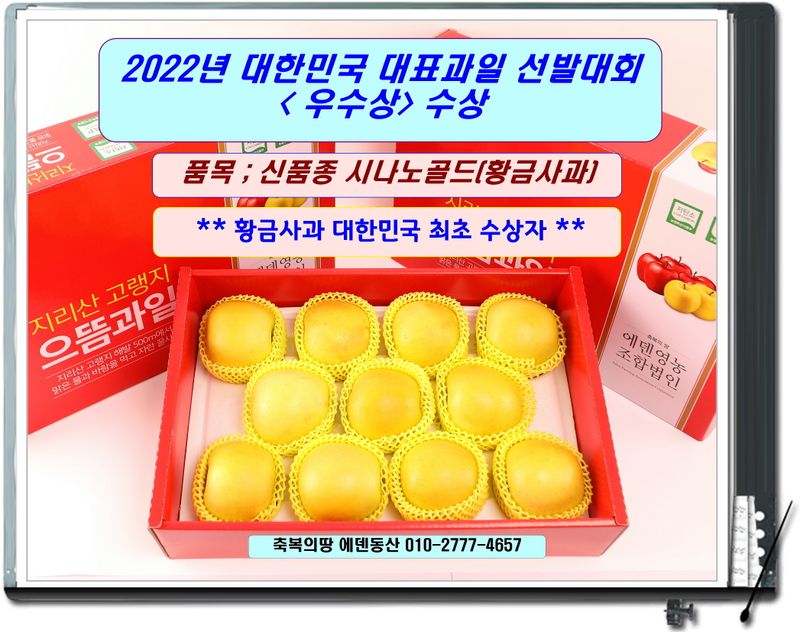 장터 상품 [황금사과 3키로 특품(9과) ] 썸네일