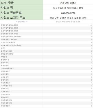 농기계 임대 정보님의 팜모닝공식 · 혜택 작성글 사진