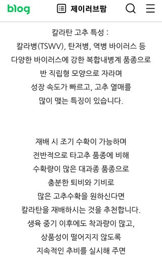 물꼴장성호님의 고추 · 품종•종자 작성글 사진