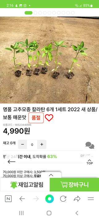 물꼴장성호님의 고추 · 품종•종자 작성글 사진