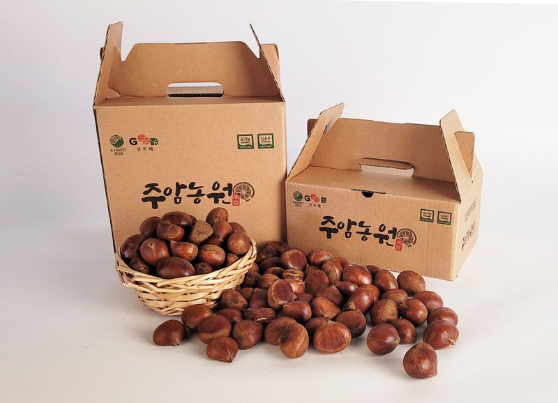 주암농원님의 장터 판매 상품 [군밤용 칼집낸 뜨래밤 1kg ] 첨부 사진