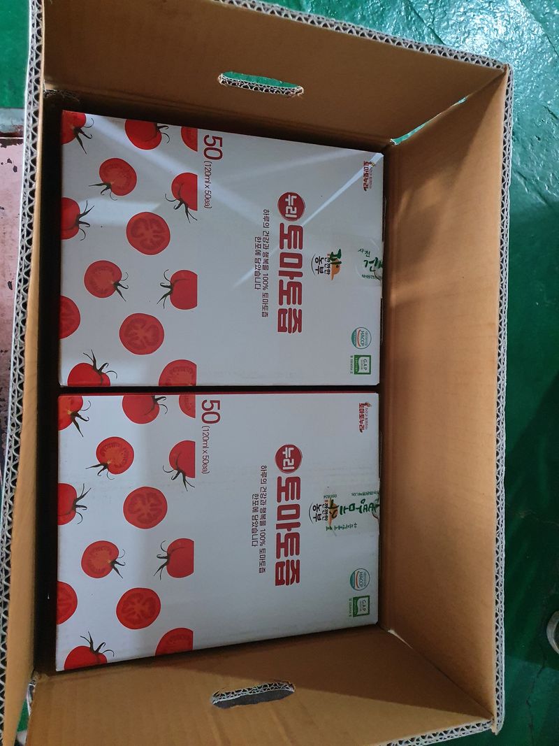 토마토누리 님의 장터 판매 상품 [토마토누리 농장에서 키운토마토를  사천시농업기술센터 HACCP 가공시설 에서 가공한100%토마토즙입니다] 첨부 사진