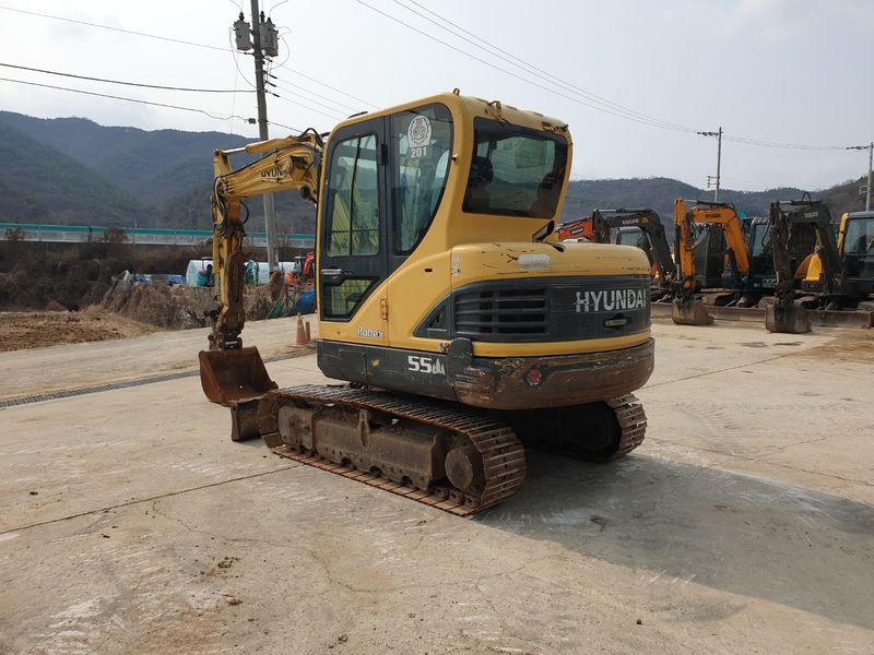 중고굴삭기 김동윤님의 장터 판매 상품 [중고굴삭기 현대R55산 농장용굴삭기 코끼리집게장착 2010년식] 첨부 사진