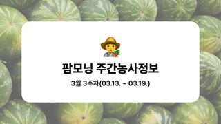 팜모닝 농사도우미님의 기타작물 · 농사길잡이 작성글 사진
