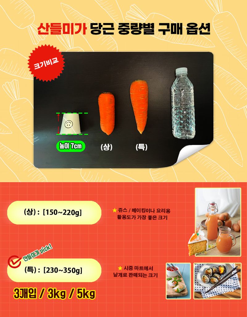 프룻하늬님의 장터 판매 상품 [[할인중] 당근 중사이즈 3kg 5kg 10kg] 첨부 사진