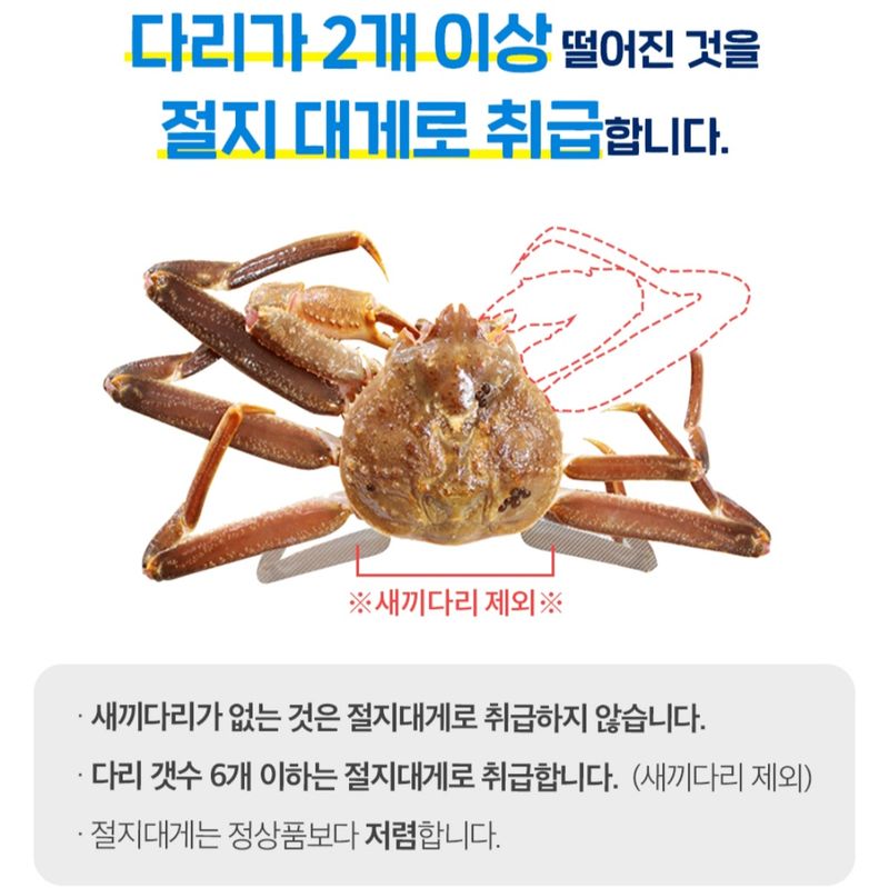 노가네수산님의 장터 판매 상품 [속이꽉찬 박달대게 절지 비품대게 3kg] 첨부 사진