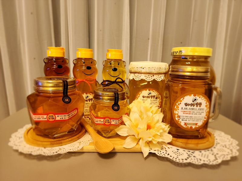 장터 상품 [★★전상품 할인 판매!!★★아카시꿀/밤꿀/숙성꿀/야생화 2.4kg, 1.2kg, 550g, 500g, 250g] 썸네일